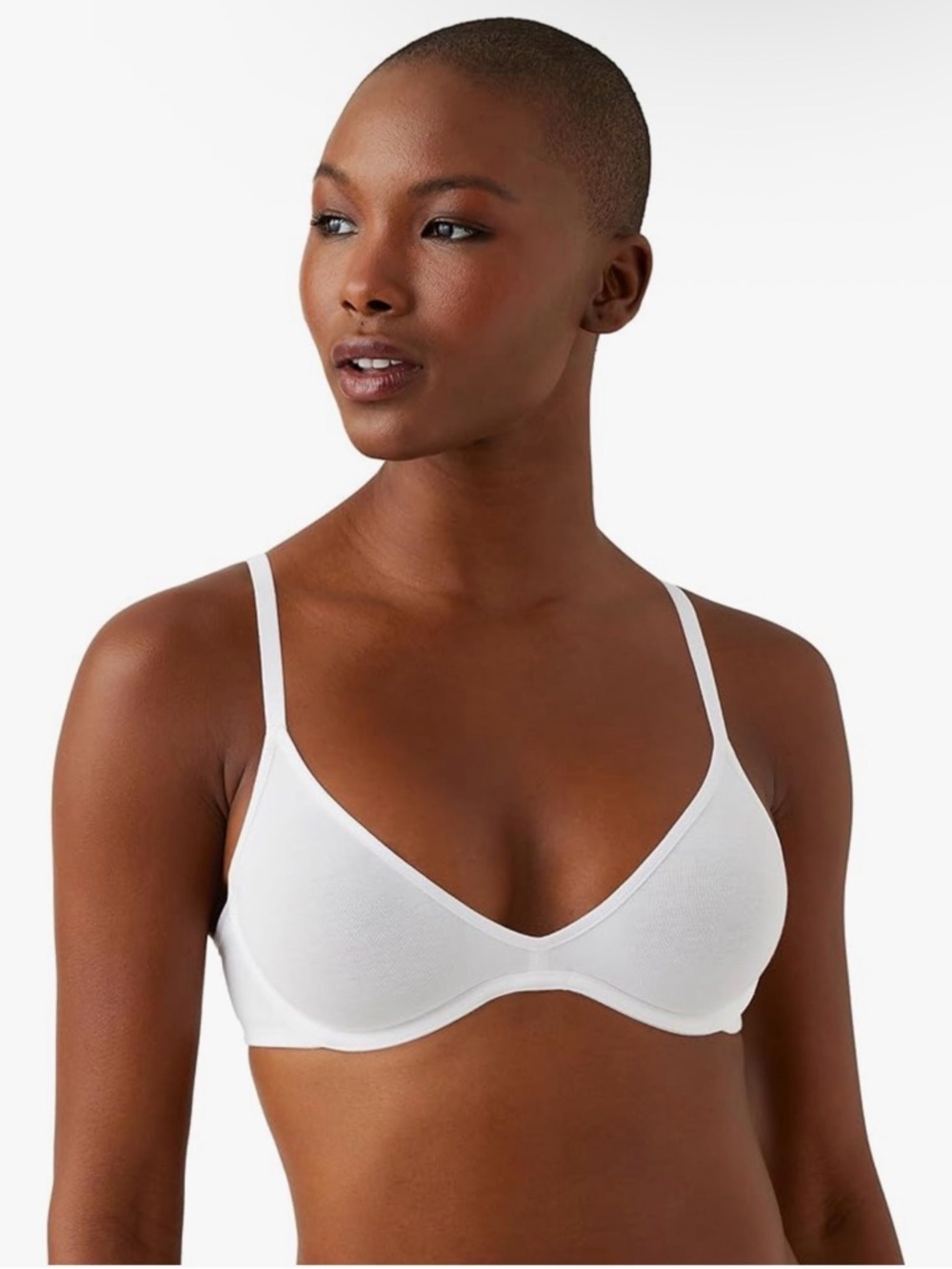 b.tempt'd Women's Cotton to a Tee Scoop Underwire Breathable Bra,white,32DD.R9A